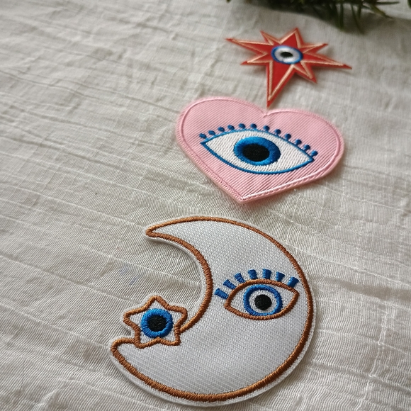 🐦‍⬛ MYSTIC CHARM 🐦‍⬛ x3 bundle Occult Pop iron-on/sew-on patches, celestial - Picture 5 of 9